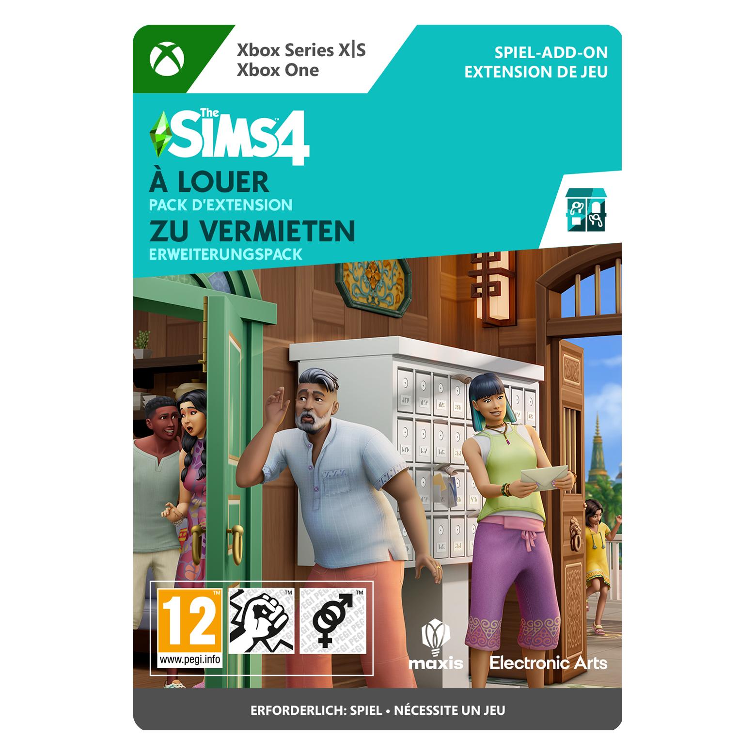 Microsoft Xbox The Sims 4 For Rent Expansion Pack Download Code (Xbox One S, Xbox One X, Xbox Series S, Xbox Series X) (7D4-00709)