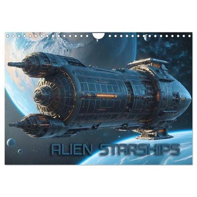 Alien Starships (Wandkalender 2027 DIN A4 quer), CALVENDO Monatskalender