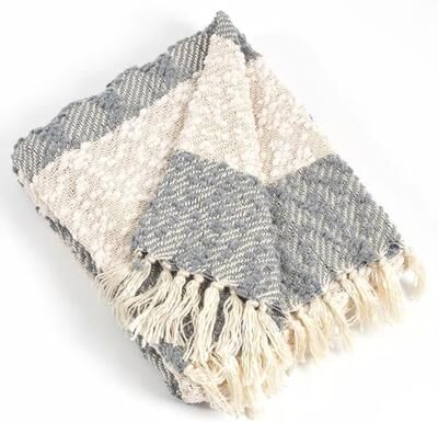 Saro Lifestyle Nubby Design Striped Throw Blanket
