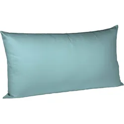 fleuresse Bettwäsche Mako Satin Colours 009100-6078 aqua Kissenhülle 40x80 cm