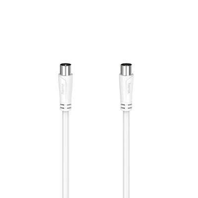 HAMA TV-Kabel "Antennen Kabel, Koax Stecker, Koax Kupplung, 10,0 m, 90 dB", weiß, 100cmcm, Kabel