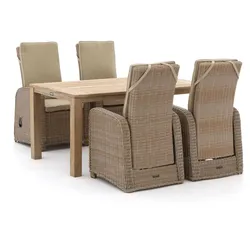 Intenso Umbria/ROUGH-S 160 cm Gartenmöbel-Set 5-teilig verstellbar