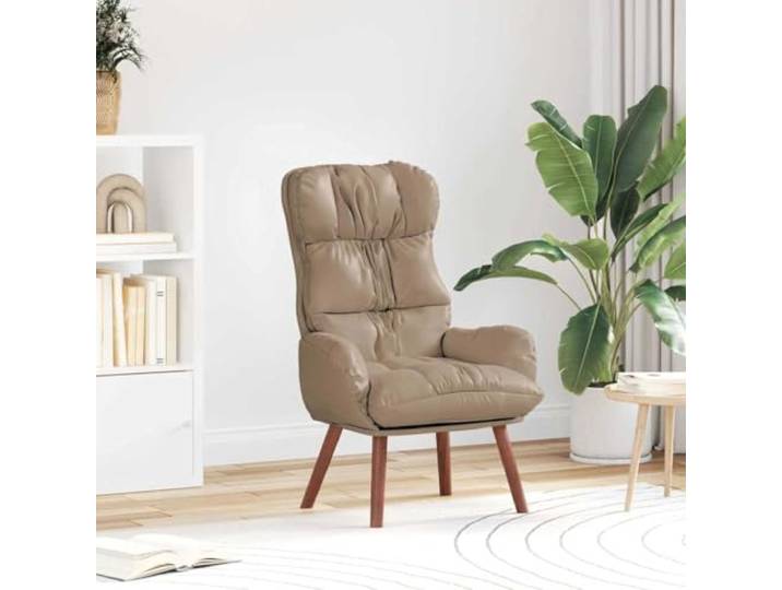 IBUQDDV Sessel Cappuccino 69 x 74 x 93 cm Kunstleder Stabiles Gummibaumholz-Gestell, pflegeleichter Bezug, bequeme Armlehnen, vielseitig einsetzbar