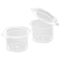 2000 Dressingbecher 15 ml Polypropylen klar mit anhängendem Deckel - Einweg