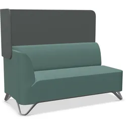 Profim Softbox 2RW Sofa 2-Sitzer, Armlehne rechts mit Trennwand, Kufengestell frei konfigurierbar