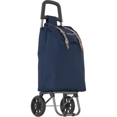 Einkaufstrolley BISCHOF "Schön und Gut", blau, B:36cm H:95cm T:28cm, Polyester, Stahl, Einkaufskörbe, wasserdichte Tasche aus Polyester