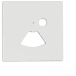ISOLED Cover Aluminium eckig für Wandeinbauleuchte SYS-WALL68 mit PIR Sensor, IP54, weiß ISO-115611