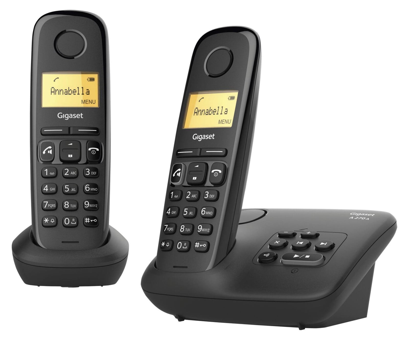 Gigaset A270 A Duo draadloze telefoonset, zwart