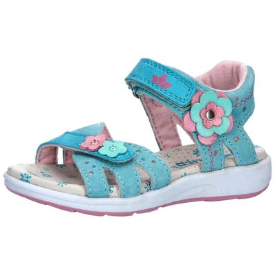 Sandale LICO "Sandale Cassandra V", Mädchen, Gr. 28, grün, Leder, Schuhe Sandale