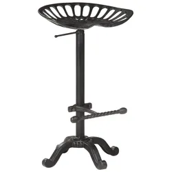 vidaXL Barhocker Schwarz Gusseisen