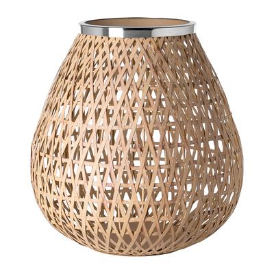Windlicht FINK "SHONA", natur, silberfarben, B:33cm H:34,5cm Ø:33cm, Eisen, Kerzenhalter, Windlicht