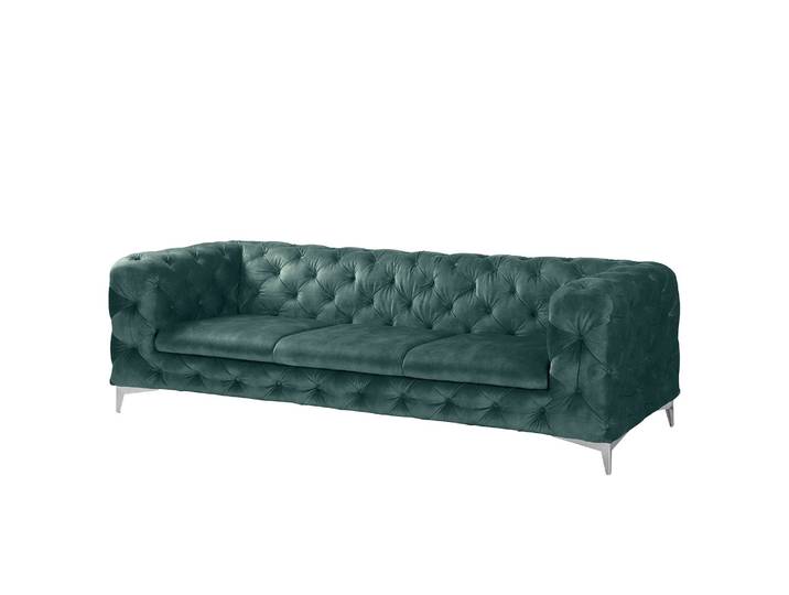 Sofa Merlin 3-Sitzer Blau Samt Tomi 250 x 76 x 97cm Glamour