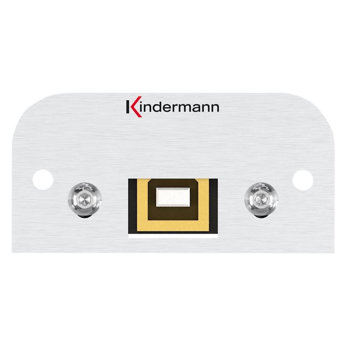 Kindermann USB B-A Buchse 7441-525 54x54 mit Kabelpeitsche (USB 2.0) (7441000525)