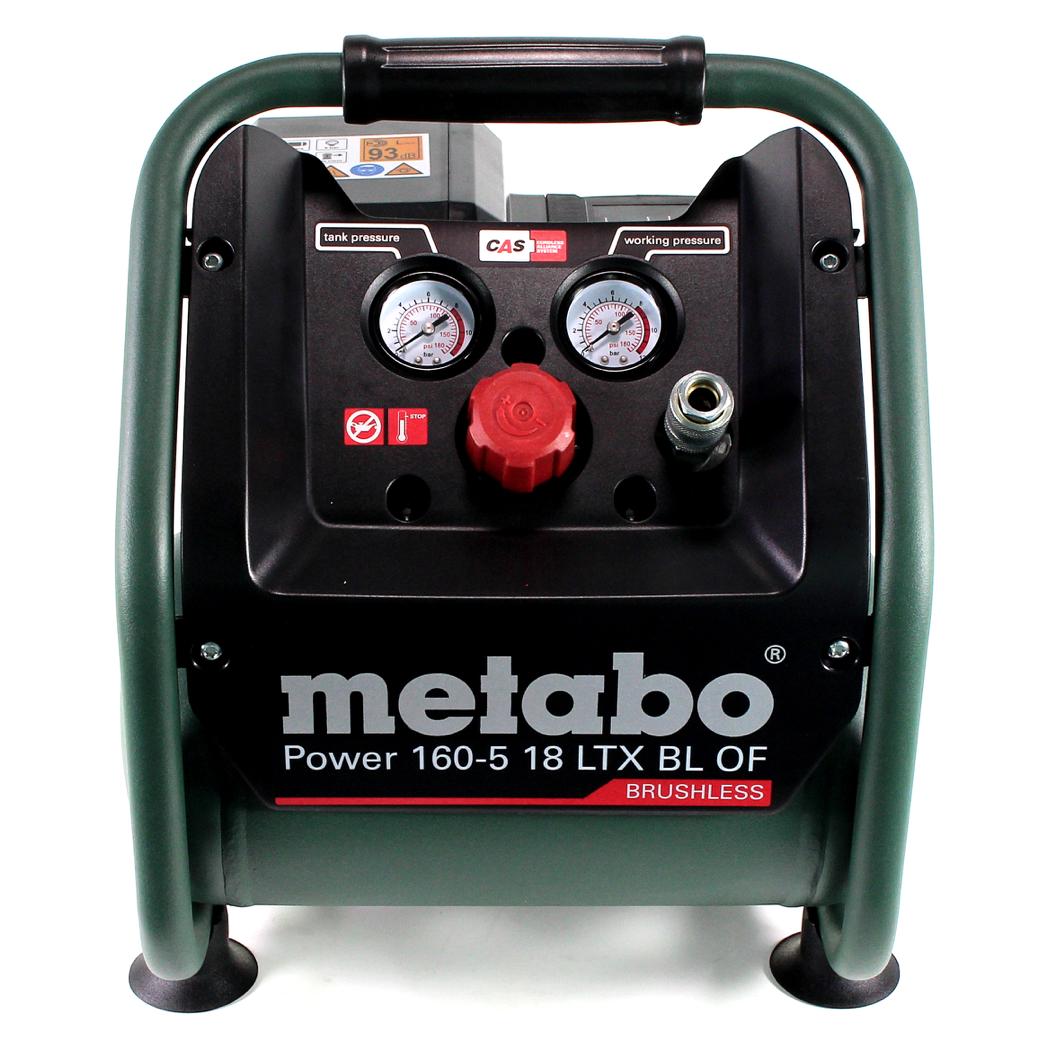 Metabo Power 160-5 18 LTX BL OF Akku Kompressor 18 V 8,0 bar Brushless + 2x LiHD Akkupack 8,0 Ah + (5 l, 8 Bar) (Power 160-5 18 LTX BL OF)