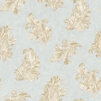 Galerie Wallcoverings Palazzo 2 Collection Shimmer Acanthus Vinyl on Non-woven Wallpaper Roll
