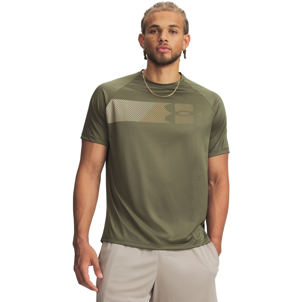 Under Armour Tech Graphic Tee green city khaki (390) XL 6014733-390-XL