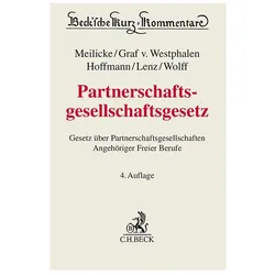 Partnerschaftsgesellschaftsgesetz, Fachbücher von Friedrich Graf von Westphalen, Jürgen Hoffmann, Reinmar Wolff, Wienand Meilicke, Tobias Lenz