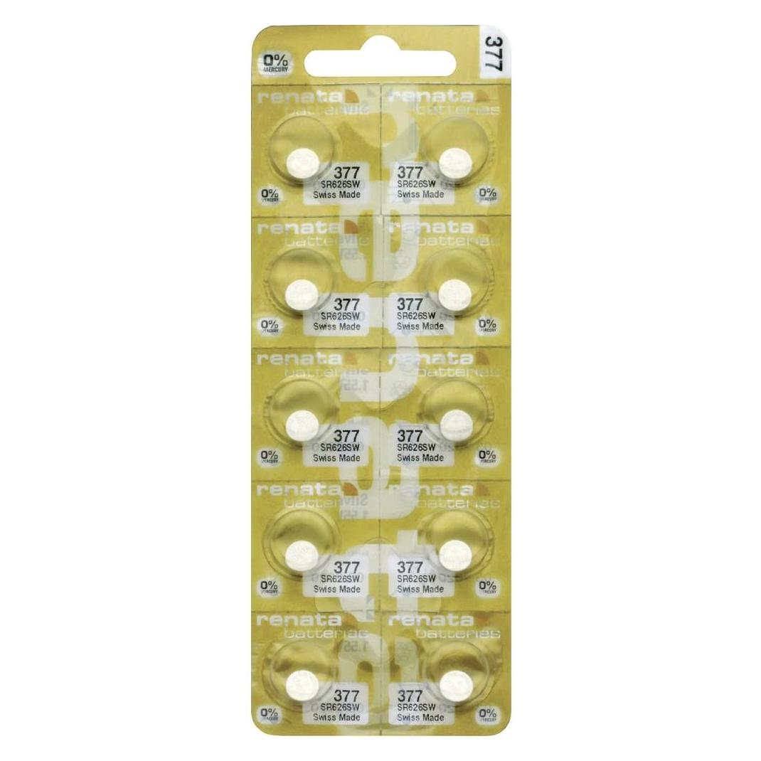 Renata Knopfzelle 377 10 St. 28 mAh (10 Stk., 28 mAh) (X704434)