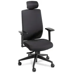 Ergotec Drehstuhl inkl. Kopfstütze Combo Stoff Schwarz