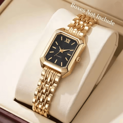 Inspire Essentials Rectangle Womens Quartz Watch Elegant Luxury Analog Style e