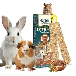 HERBEE Cruncher für Nager und Kaninchen 115g Walnuss mit Leinsamen