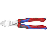 Kraft-Seitenschneider 74 05 200, Schneid-Zange rot/blau, Länge 200mm, mit KNIPEXtend-Schnittstellen