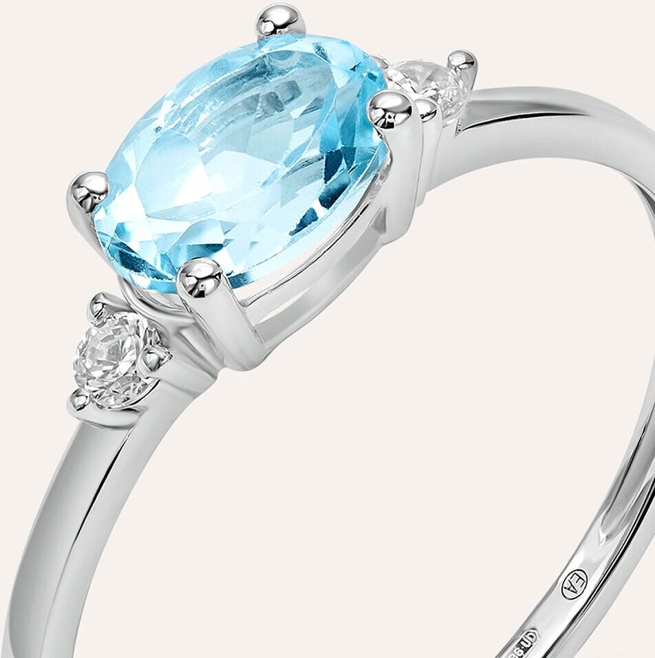Stroili Anello Solitario Amélie Oro Bianco Topazio Cubic Zirconia Collezione: Amélie - Misura 50 Oro Bianco