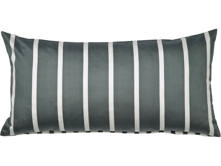 Kissenbezug JANINE modernclassic 39028-28 , grau (anthrazit), B:40cm L:80cm, Mako-Satin, Obermaterial: 100% Baumwolle, Kissenbezüge, Kissenbezug, mit Reissverschluss