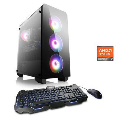 CSL Gaming-PC "Theseus V24626", schwarz, Microsoft Windows 11 Home (64 Bit), GeForce RTX 5060, 16 GB RAM 500 GB SSD, Desktop-PCs