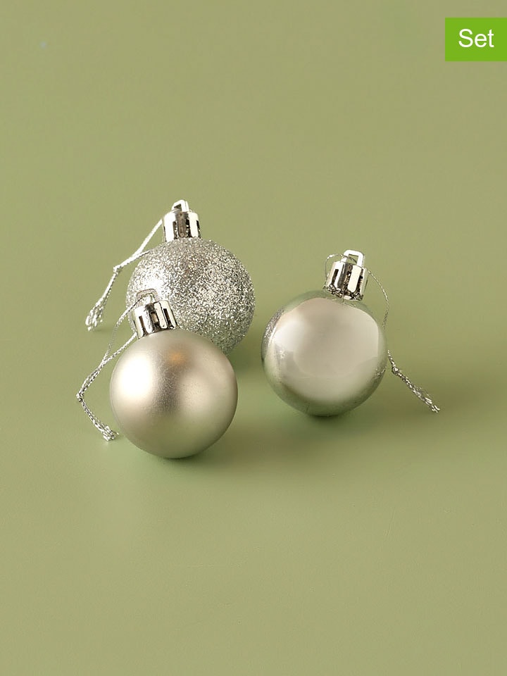 BELLA MAISON 12tlg. Weihnachtskugel-Set in Silber - Ø 4 cm - onesize