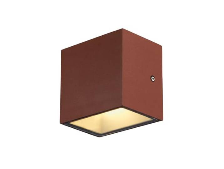 SLV SITRA CUBE WL, LED Outdoor Wand- und Deckenaufbauleuchte, rost farbend, IP44, 3000K, 10W