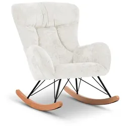 Schaukelstuhl Molde Stoff Beige