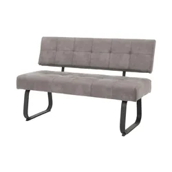 Einzelbank  William , grau , Maße (cm): B: 64 H: 90