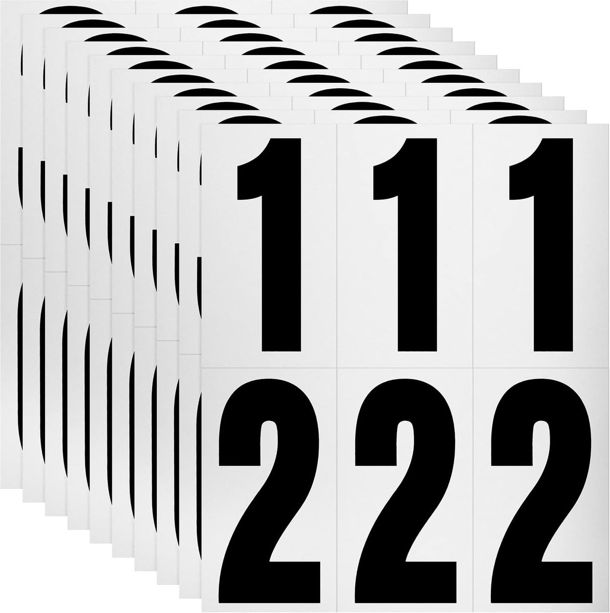 Zelfklevende reflecterende nummer stickers voor adresmarkering, 3 inch hoog