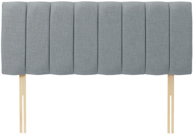 Latitude Run Upholstered Headboard Silver Linen Super King (6')