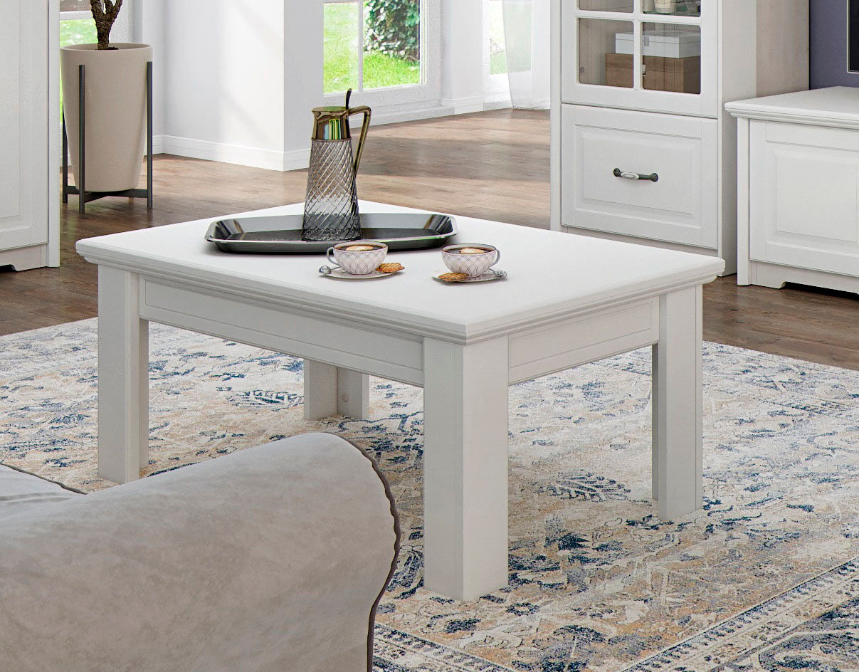 Couchtisch OTTO HOME "Evergreen", beige (elfenbein, elfenbein, elfenbein), B:102cm H:44,6cm T:65cm, Tische, Couchtisch, hochwertig UV-lackiert, Breite 102cm