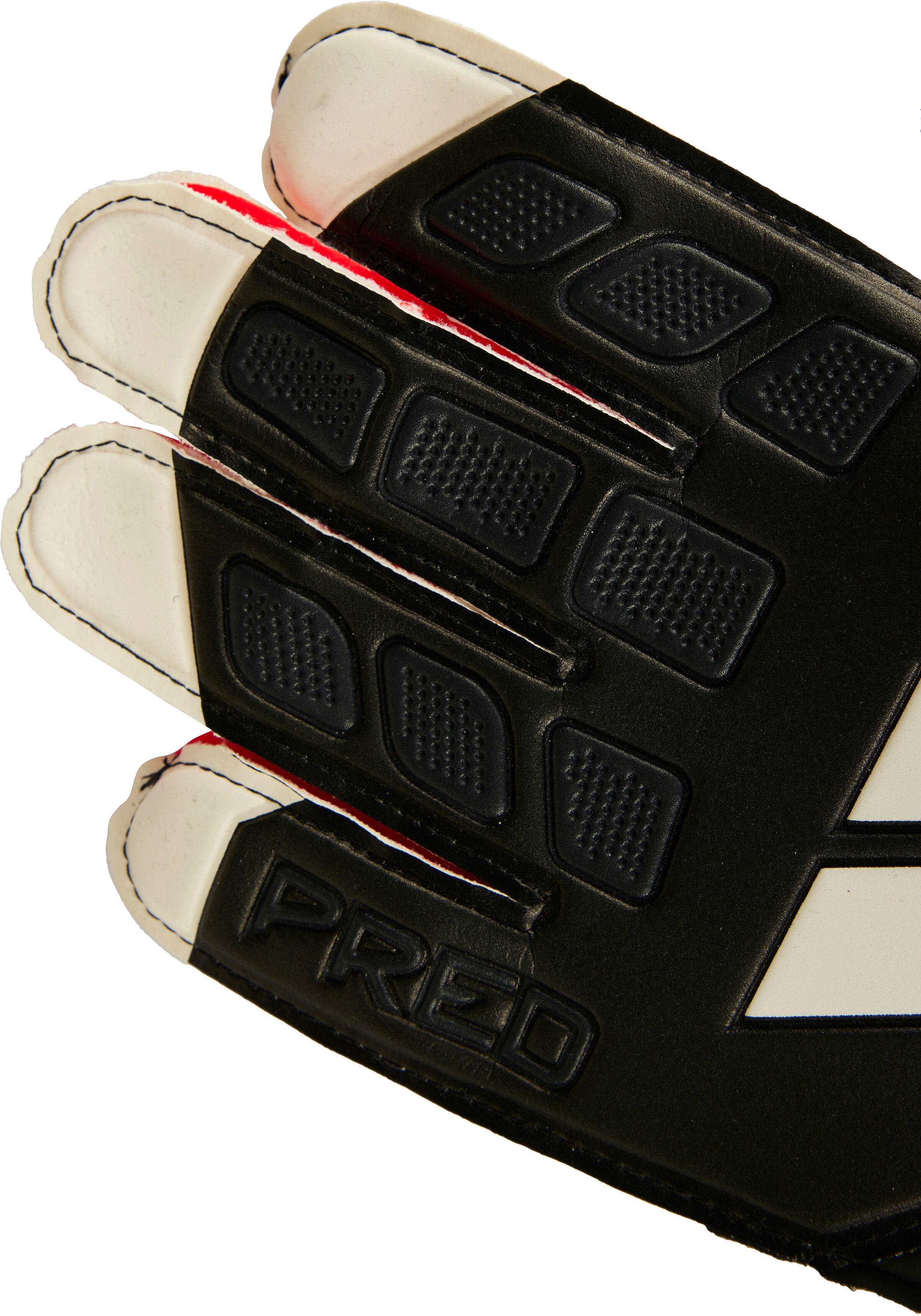 Torwarthandschuhe ADIDAS PERFORMANCE "PREDATOR TRAINING", Gr. 7, schwarz (schwarz, schwarz, lucid rot), Obermaterial: 100% Polyurethan, Handschuhe Torwarthandschuhe schwarz, schwarz, lucid rot 7