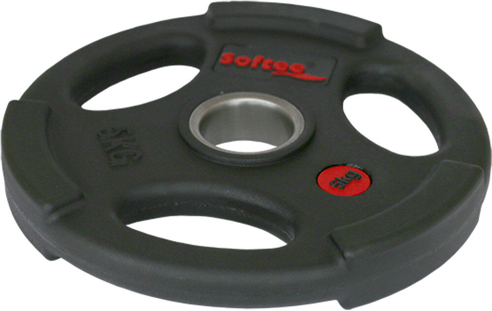 Softee disco olimpico uretano 5 kg disco pesas Negro (UNICA)
