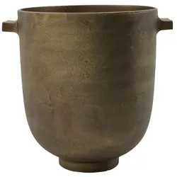 House Doctor Blumentopf Foem, Höhe 24 cm, ∅ 20 cm, Antikes Messing