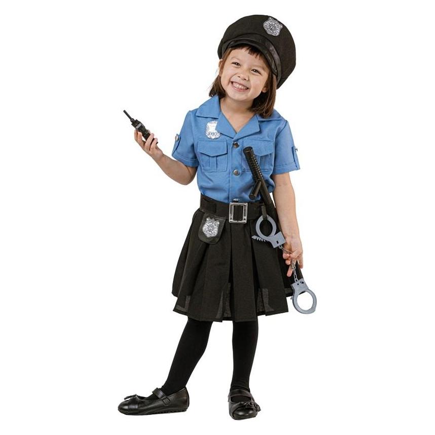 GoDan Blaues Polizistin-Kostüm, Grösse 92/104 cm (104, 92) (58224346)