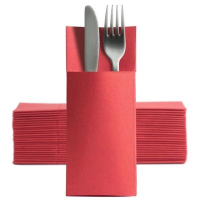 Ornamensa Softpoint 50 Besteckservietten Bestecktaschen rot