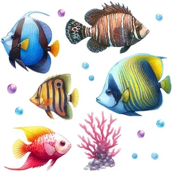 WANDAUFKLEBER 100x152cm - Unterwasserwelt der Fische