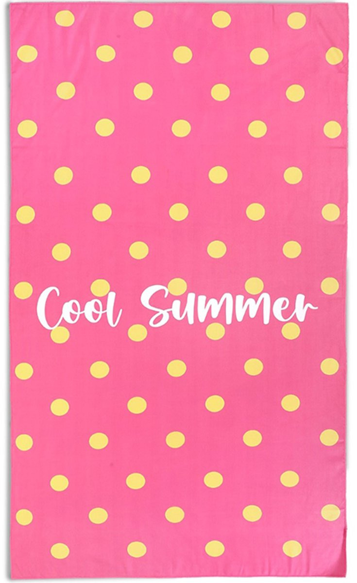 Beach Club Strandlaken Cool Summer - Roze - 100 x 180 cm