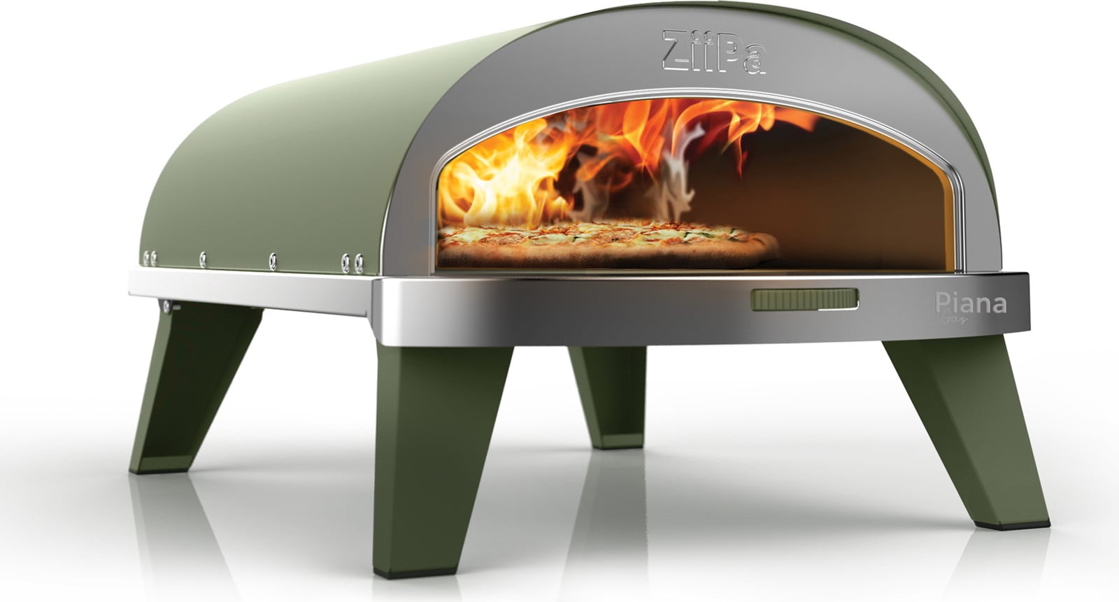 ZiiPa Piana gasgestookte pizzaoven, eucalyptusgroen