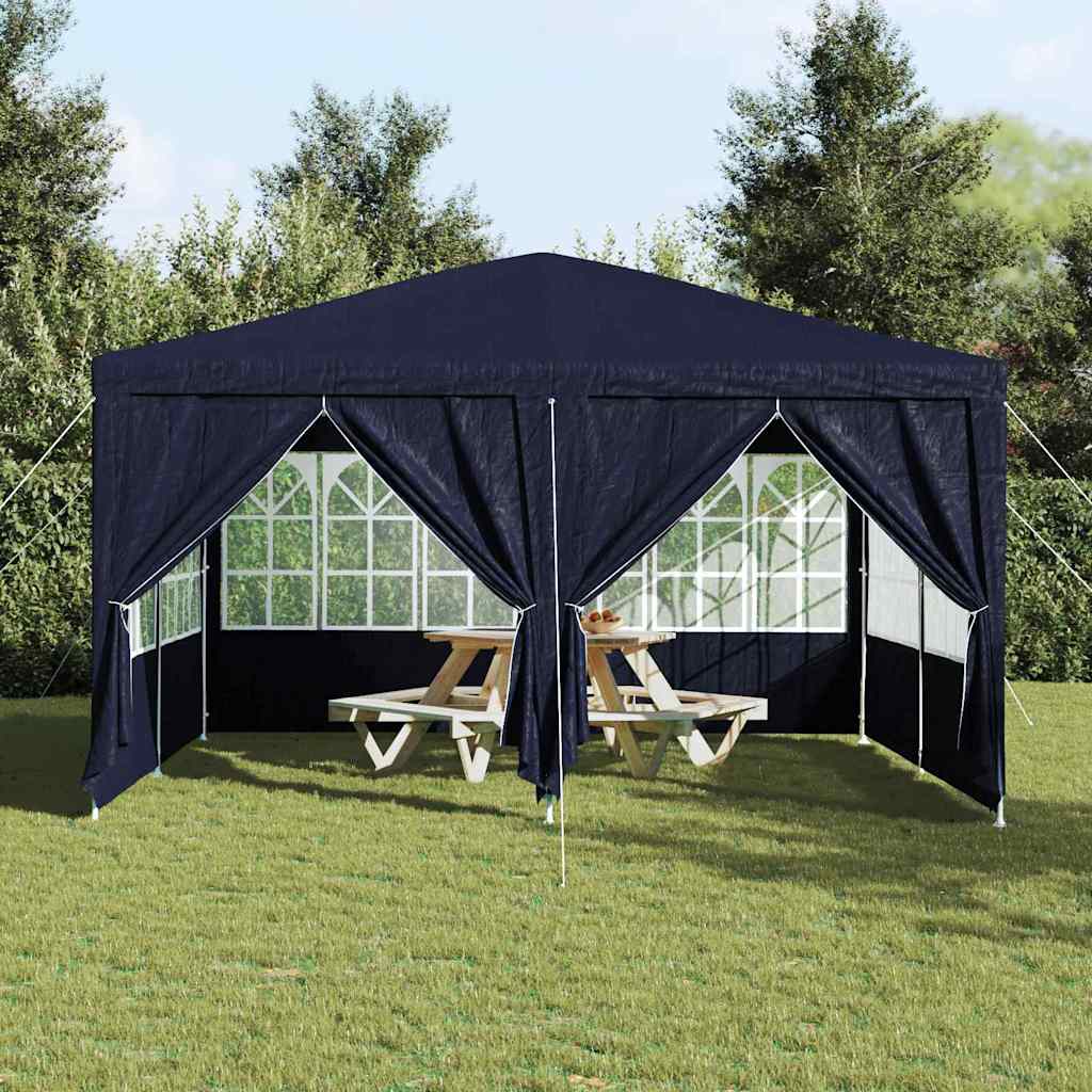 vidaXL Tente de fête 400 x 400 x 266 cm Bleu Polyéthylène
