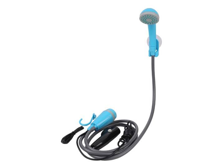 Campingdusche mit Tauchpumpe blau