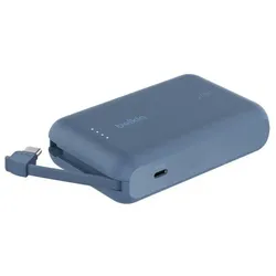 Belkin BoostCharge Powerbank 10K mit integriertem Kabel, blau