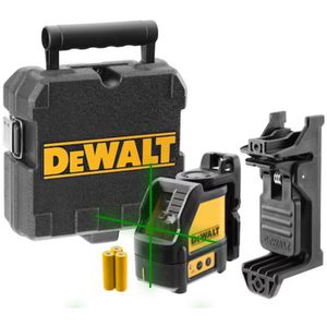 DeWalt Kreuzlinienlaser DW088CG-XJ, grüner Laser, selbstnivellierend, mit Halterung und Koffer