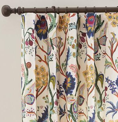"Millie Floral Drapery Panel - 50"" x 84"" - Ballard Designs"