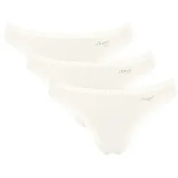 Sloggi 3P GO Crush String Elfenbein Baumwolle Large Damen